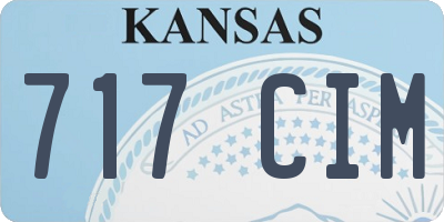 KS license plate 717CIM