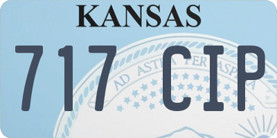 KS license plate 717CIP