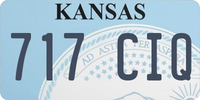 KS license plate 717CIQ