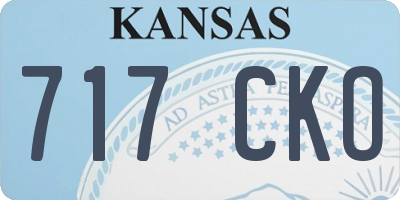KS license plate 717CKO