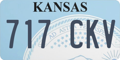 KS license plate 717CKV