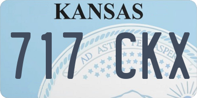 KS license plate 717CKX