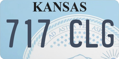 KS license plate 717CLG