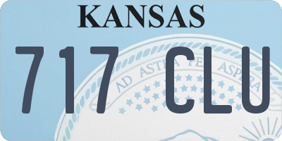 KS license plate 717CLU