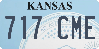 KS license plate 717CME
