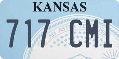 KS license plate 717CMI