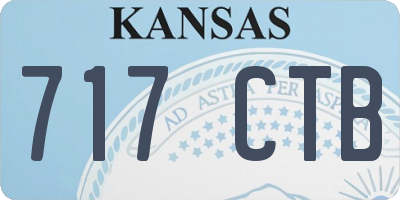 KS license plate 717CTB