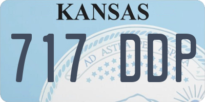 KS license plate 717DDP