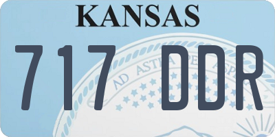 KS license plate 717DDR