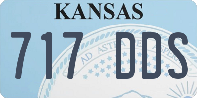 KS license plate 717DDS