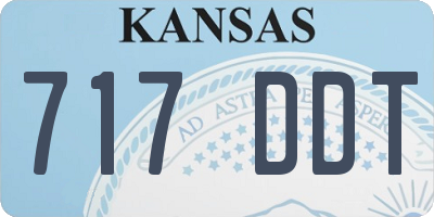 KS license plate 717DDT