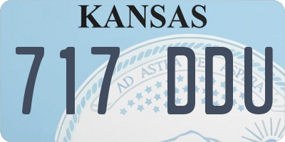 KS license plate 717DDU
