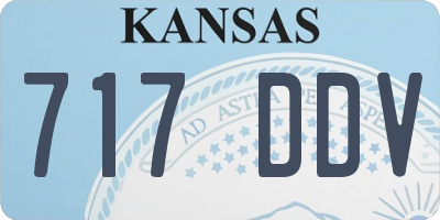 KS license plate 717DDV