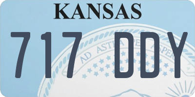 KS license plate 717DDY