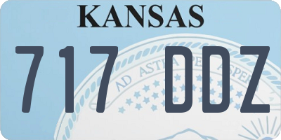 KS license plate 717DDZ