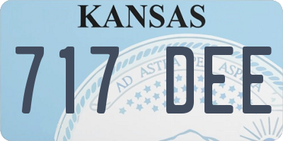 KS license plate 717DEE