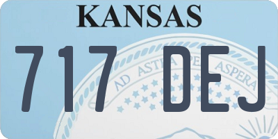 KS license plate 717DEJ