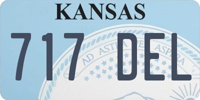 KS license plate 717DEL