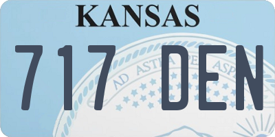KS license plate 717DEN