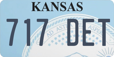 KS license plate 717DET