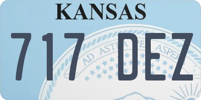 KS license plate 717DEZ