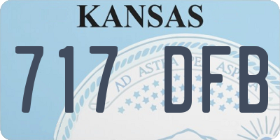 KS license plate 717DFB