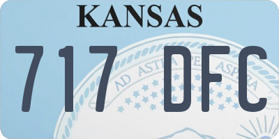 KS license plate 717DFC
