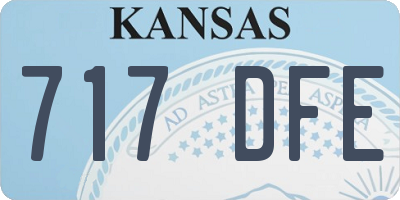 KS license plate 717DFE