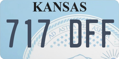 KS license plate 717DFF