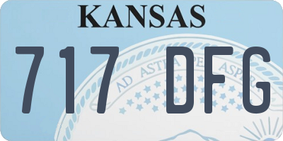 KS license plate 717DFG