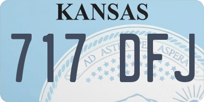 KS license plate 717DFJ