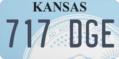 KS license plate 717DGE