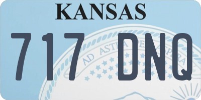 KS license plate 717DNQ