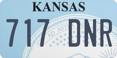 KS license plate 717DNR