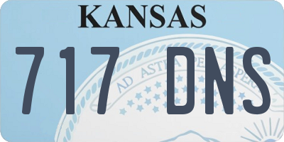 KS license plate 717DNS
