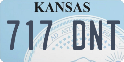 KS license plate 717DNT