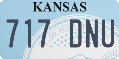 KS license plate 717DNU