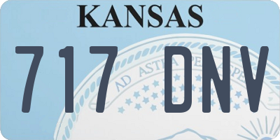 KS license plate 717DNV