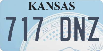KS license plate 717DNZ