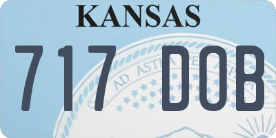 KS license plate 717DOB