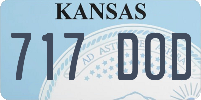KS license plate 717DOD