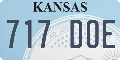 KS license plate 717DOE