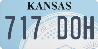 KS license plate 717DOH