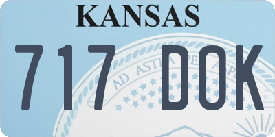 KS license plate 717DOK