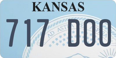 KS license plate 717DOO