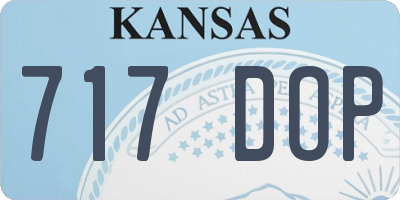 KS license plate 717DOP