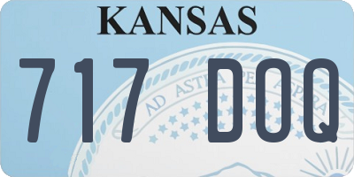 KS license plate 717DOQ