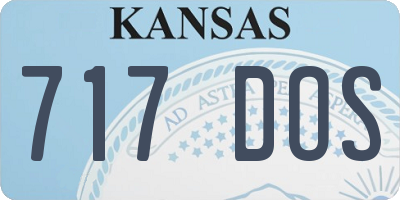 KS license plate 717DOS