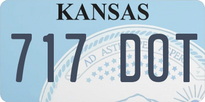 KS license plate 717DOT