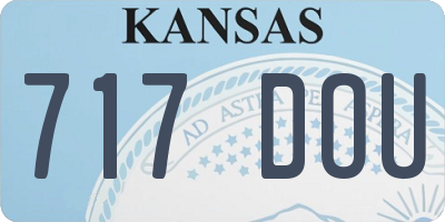 KS license plate 717DOU